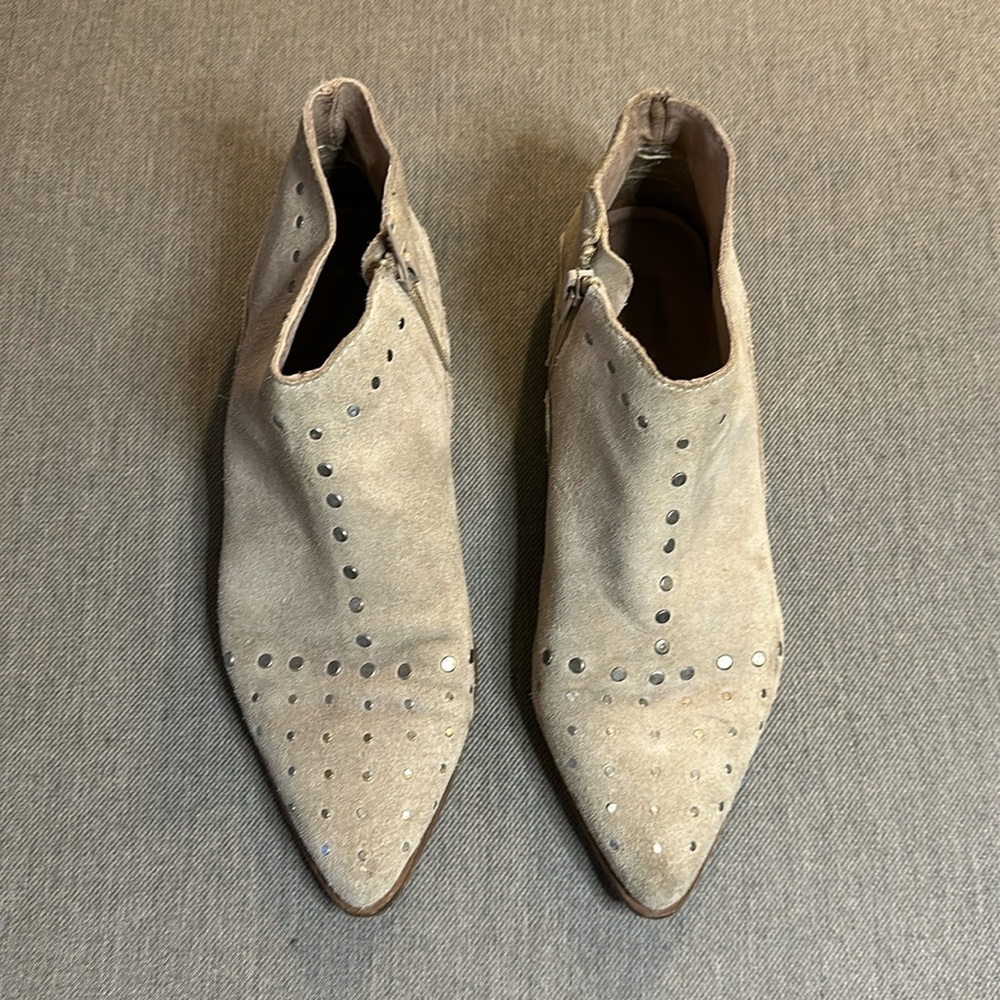Free People suede leather studded booties Size 38